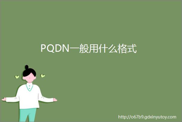 PQDN一般用什么格式